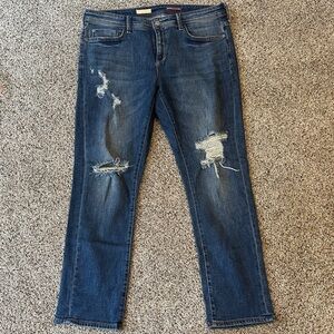 Pilcro Anthropologie Distressed Slim Boyfriend Crop, Size 29, Like New